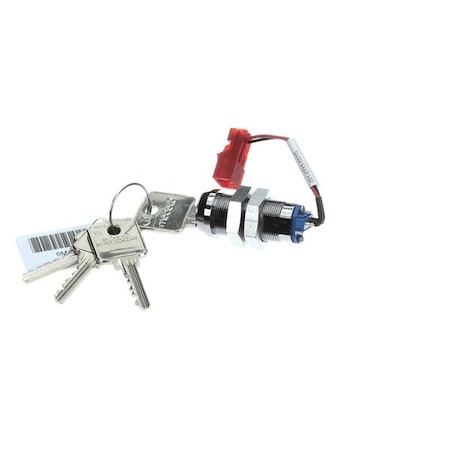 Tidel Engineering Keyswitch, Medeco, With Pigtail Cable And 4 Keys, No 201-2715-001S 201-2715-001S